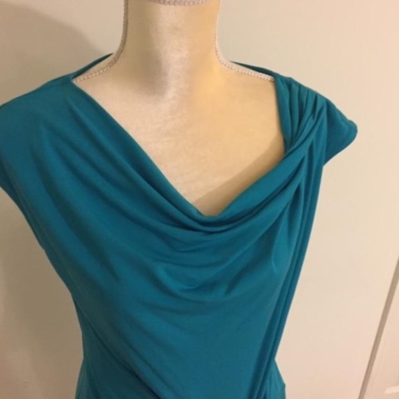 MICHAEL KORS Turquoise Slouchy Cowl Neck Dress - Picture 3 of 7